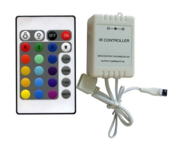 Controlador y control remoto económico IP20 para tiras RGB  Energain