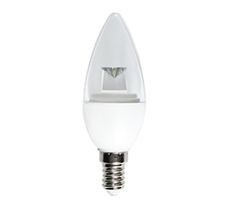 Lámpara tipo vela 4W EG-BC4W Luz Blanco cálido E12 Atenuable Energain