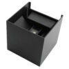 LUMINARIA LED PARED CUBO DOBLE DISPARO Y ANGULO AJUSTABLE 6W BLANCO FRIO NEGRO MATE EXTERIOR