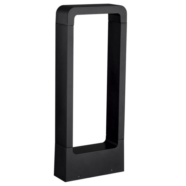 LUMINARIA LED TUBULAR RECTANGULAR SOBREPONER ALUMINIO NEGRO EXTERIOR 10W BLANCO CALIDO