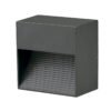 LUMINARIA LED CORTESIA SP CUADRADA NEGRA EXTERIOR 3W BLANCO FRIO