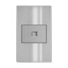 PLACA CONTACTO TELEFÓNICO ACERO INOX. GRIS 77X124MM