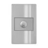PLACA CONTACTO ATENUADOR ILUMINACIÓN 100W 127VCA ACERO INOX. GRIS 77X124MM