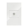 PLACA CONTACTO TELEVISIÓN PC BLANCO CORTE RECTO 75X118MM