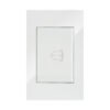 PLACA CONTACTO TIMBRE PC BLANCO CORTE RECTO 75X118MM