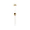 LUMINARIA COLGANTE CRUZE TUBO ORO 19W LUZ CÁLIDA Q10052-GD QUOR LIGHTING