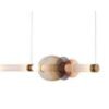 LUMINARIA COLGANTE BOMBAI MIX GLASS 12W 970X170X170 LUZ CÁLIDA Q10581-GD QUOR LIGHTING