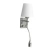 LUMINARIA DE PARED ZIMMER ACABADO CROMO Y PANTALLA DE TELA 1 FOCO Q13102-CH QUOR LIGHTING