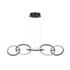 LAMPARA COLGANTE LOOP ACABADO BK-NEGRO 5 LUCES TONO CÁLIDO 60W Q16015-BK QUOR LIGHTING
