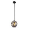 LAMPARA DECORATIVA SAKURA ACABADO NEGRO Y CRISTAL HUMO GRIS 1 LUZ Q16061-BK QUOR LIGHTING