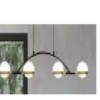 LAMPARA COLGANTE KAFKA NEGRO Y BLANCO 4X7.5W Q20104-BK QUOR LIGHTING