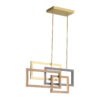 LAMPARA COLGANTE SOMMER ACABADO GD-ORO NEGRO Y CAFÉ 32 W Q21675-GD QUOR LIGHTING