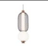 LAMPARA COLGANTE CAIRO NEGRO Y DORADO  Ø150X390 LUZ CÁLIDA Q26016-BK QUOR LIGHTING