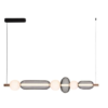 LAMPARA COLGANTE CAIRO NEGRO Y DORADO  1265X220 LUZ CÁLIDA Q26019-BK QUOR LIGHTING