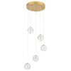LAMPARA COLGANTE SING ACABADO BG-ORO CEPILLADO 5x5W Q28155-BG QUOR LIGHTING