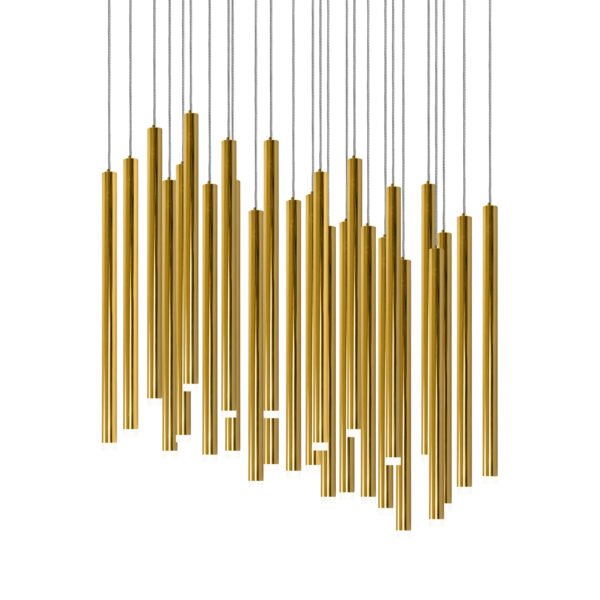 LAMPARA DECORATIVA COLGANTE MINHA ACABADO GD-ORO 27 LUCES Q30017-GD QUOR LIGHTING