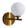 LUMINARIA DE PARED DECORATIVA SONNE ACABADO ORO ANTIGUO Y CRISTAL OPALINO 1 LUZ Q31261-GDA QUOR LIGHTING