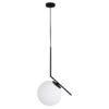 LUMINARIA COLGANTE SONNE ACABADO BK-NEGRO Y CRISTAL OPALINO 1 LUZ Q31627-BK QUOR LIGHTING