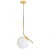 LUMINARIA COLGANTE SONNE ACABADO GD-ORO Y CRISTAL OPALINO 1 LUZ Q31627-GD QUOR LIGHTING