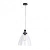 LAMPARA DECORATIVA COLGANTE DOME ACABADO CRISTAL Y METAL NEGRO 1 LUZ Q33129-CL QUOR LIGHTING
