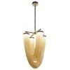 LAMPARA COLGANTE OTHELLO ACABADO ORO Y CADENA NIQUEL 4 LUCES Q38004-GD QUOR LIGHTING