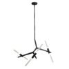 PENDAT DE 6 LUCES MILAN ACABADO BK-NEGRO WATT 6W Q39745-BK QUOR LIGHTING