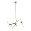 PENDAT DE 6 LUCES MILAN ACABADO BK-NEGRO WATT 6W Q39745-GD QUOR LIGHTING