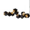 LAMPARA COLGANTE CUBE ACABADO NEGRO 10 LUCES Q63610-BL QUOR LIGHTING