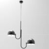 LUMINARIA COLGANTE ARCADIA NEGRO 16W 2 LUCES TONO CÁLIDO Q74822-BK QUOR LIGHTING