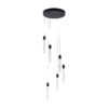 LAMPARA COLGANTE MANHATTAN ACABADO BK-NEGRO 6 LUCES 3 TONOS 36W Q90106-BK QUOR LIGHTING