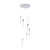 LAMPARA COLGANTE MANHATTAN ACABADO CH-CROMO 6 LUCES 3 TONOS 36W Q90106-CH QUOR LIGHTING