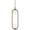 LAMPARA COLGANTE ORBIT ACABADO BK-NEGRO 2 LUCES Q41722-BK QUOR LIGHTING